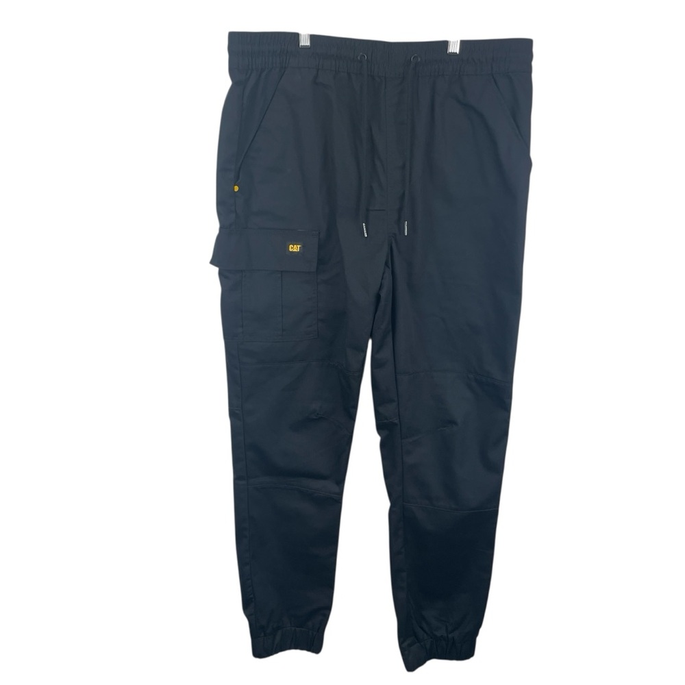 CAT Mens Pull On Work Pants Cargo Pocket Pietro Black Size 38